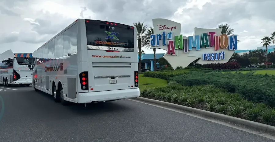 Charter bus rental in Orlando with comfortable seating and group travel services by Connexxions Bus