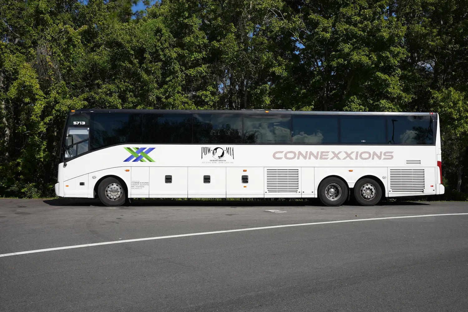 Charter Bus on the road